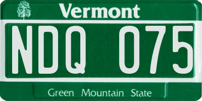 VT license plate NDQ075