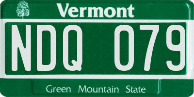 VT license plate NDQ079