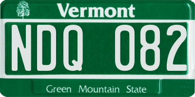 VT license plate NDQ082