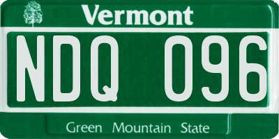 VT license plate NDQ096