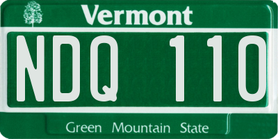 VT license plate NDQ110