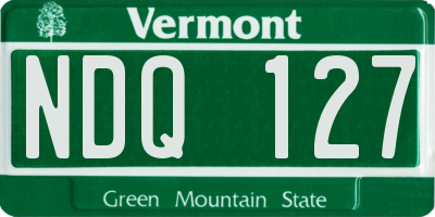 VT license plate NDQ127