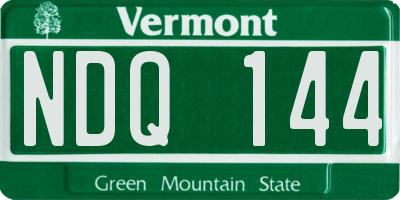 VT license plate NDQ144
