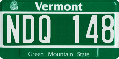 VT license plate NDQ148