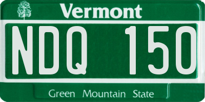 VT license plate NDQ150