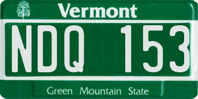 VT license plate NDQ153