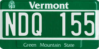 VT license plate NDQ155
