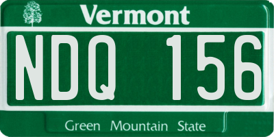 VT license plate NDQ156