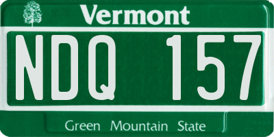 VT license plate NDQ157
