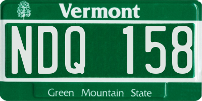 VT license plate NDQ158