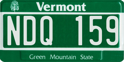 VT license plate NDQ159