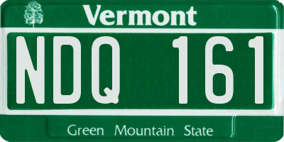 VT license plate NDQ161