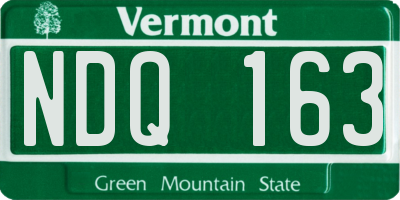 VT license plate NDQ163