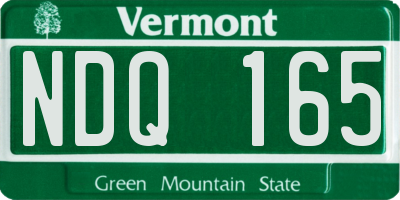 VT license plate NDQ165