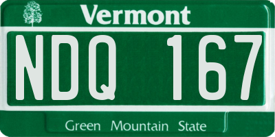 VT license plate NDQ167