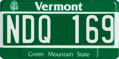 VT license plate NDQ169
