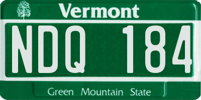 VT license plate NDQ184