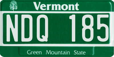 VT license plate NDQ185