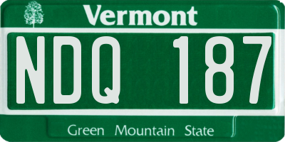 VT license plate NDQ187