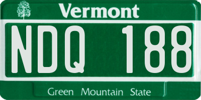 VT license plate NDQ188