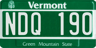 VT license plate NDQ190