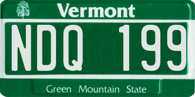 VT license plate NDQ199