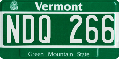 VT license plate NDQ266