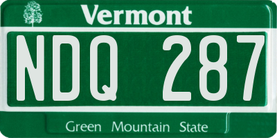 VT license plate NDQ287