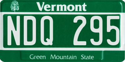 VT license plate NDQ295