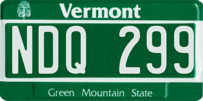 VT license plate NDQ299