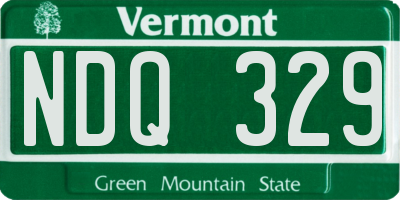 VT license plate NDQ329