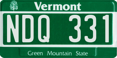 VT license plate NDQ331