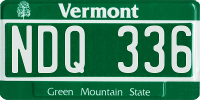 VT license plate NDQ336