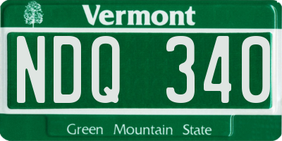 VT license plate NDQ340