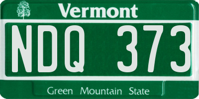 VT license plate NDQ373