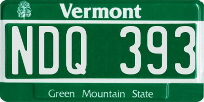 VT license plate NDQ393