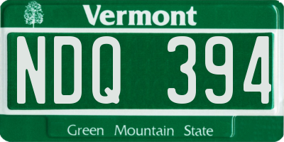 VT license plate NDQ394