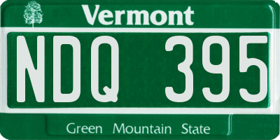 VT license plate NDQ395