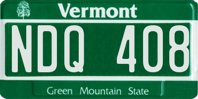 VT license plate NDQ408