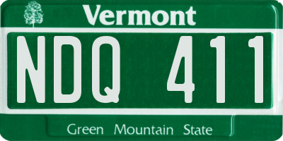 VT license plate NDQ411