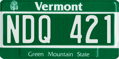 VT license plate NDQ421