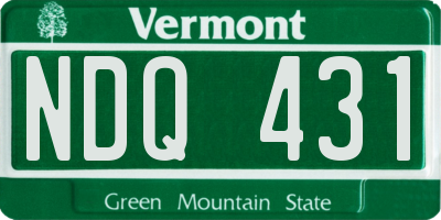 VT license plate NDQ431