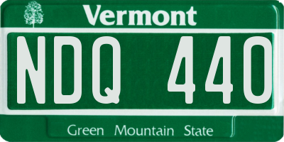 VT license plate NDQ440