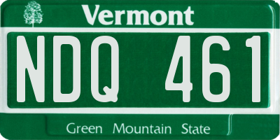 VT license plate NDQ461