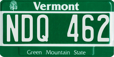 VT license plate NDQ462