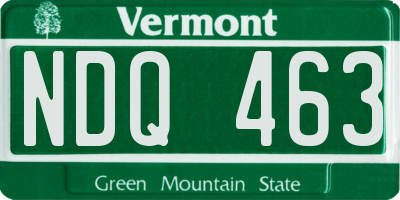VT license plate NDQ463