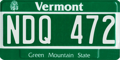 VT license plate NDQ472