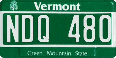 VT license plate NDQ480