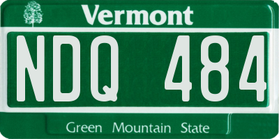 VT license plate NDQ484