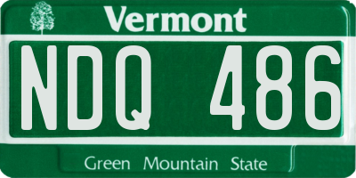 VT license plate NDQ486